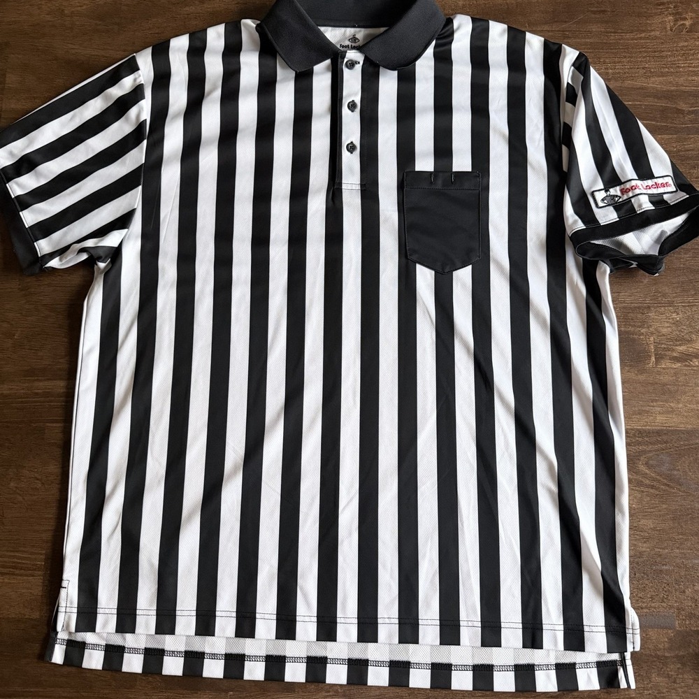 Foot Locker Employee Referee Uniform Polo Shirt Jersey Adult Large Short Sleeve
